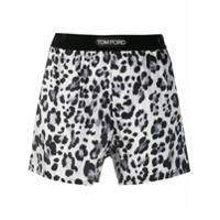 Tom Ford leopard-print boxer shorts - Branco