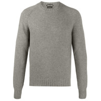 Tom Ford Suéter decote careca com mangas raglã - Cinza