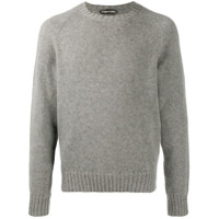 Tom Ford Suéter decote careca de tricô - Cinza