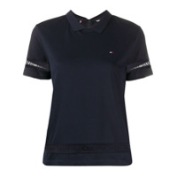 Tommy Hilfiger Camisa polo com detalhe de renda - Azul