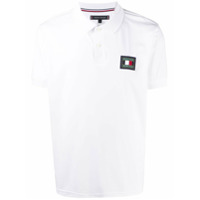 Tommy Hilfiger Camisa polo com patch de logo - Branco