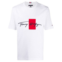 Tommy Hilfiger Camiseta com estampa de logo - Branco