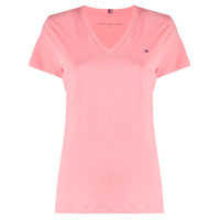 Tommy Hilfiger Camiseta com logo bordado - Rosa