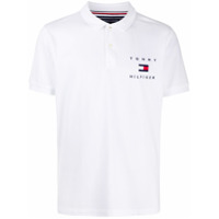 Tommy Hilfiger embroidered logo polo shirt - Branco