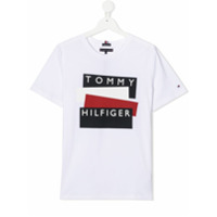Tommy Hilfiger Junior Camiseta com estampa de logo - Branco