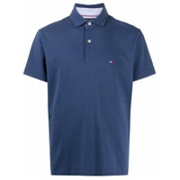 Tommy Hilfiger logo embroidered polo shirt - Azul