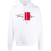 Tommy Hilfiger Moletom com capuz e estampa de logo - Branco