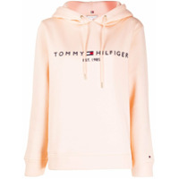 Tommy Hilfiger Moletom com capuz e logo bordado - Rosa