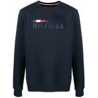 Tommy Hilfiger Moletom com estampa de logo - Azul