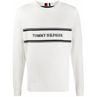 Tommy Hilfiger Moletom com logo bordado - Branco