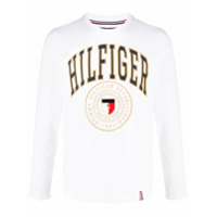 Tommy Hilfiger Moletom com logo bordado - Branco