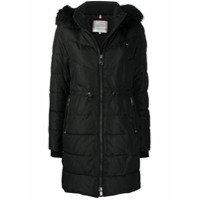 Tommy Hilfiger Parka matelassê com capuz - Preto