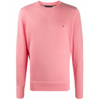 Tommy Hilfiger Suéter com logo bordado - Rosa