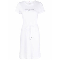 Tommy Hilfiger Vestido reto com estampa de logo - Branco