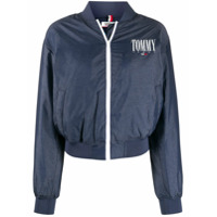 Tommy Jeans Jaqueta bomber com estampa de logo - Azul