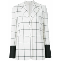 Tory Burch Blazer Hot estampa quadriculada - Branco