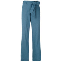 Tory Burch Calça jeans reta cintura alta - Azul