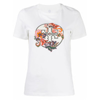 Tory Burch Camiseta com estampa paisley e logo - Branco