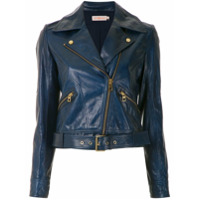 Tory Burch Jaqueta biker Bianca de couro - Azul