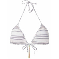 Track & Field Sutiã de biquíni listrado - Branco