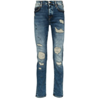 True Religion Calça jeans slim Roco com efeito destroyed - Azul