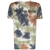 True Religion Camiseta tie-dye com logo - Marrom