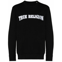 True Religion Moletom com estampa de logo - Preto