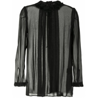 Undercover Blusa translúcida de seda - Preto