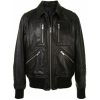 Undercover Jaqueta de couro com estampa Nosferatu - Preto