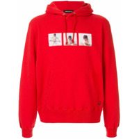 Undercover photo-print drawstring hoodie - A RED