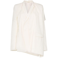 UNRAVEL PROJECT asymmetric layered cape-detail blazer - Neutro