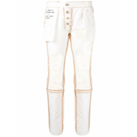 UNRAVEL PROJECT Calça jeans com detalhes puídos - Branco