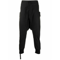 UNRAVEL PROJECT drop-crotch cropped trousers - Preto