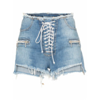 UNRAVEL PROJECT Shorts jeans com amarração - Azul