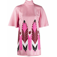 Valentino Blusa mangas curtas com estampa - Rosa