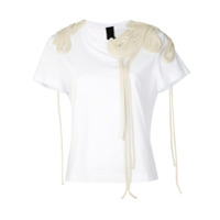 Vera Wang corded embroidery T-shirt - Branco