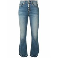 Veronica Beard Calça jeans cropped flare - Azul