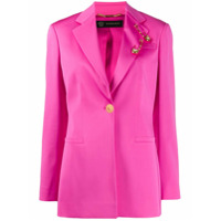 Versace Blazer com aplicação de broche - Rosa