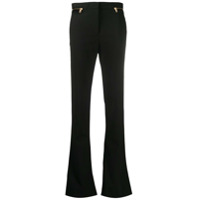 Versace Calça bootcut com acabamento de zíper - Preto