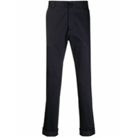 Versace Calça chino com barra dobrada - Azul