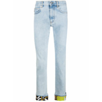 Versace Calça jeans slim com barra dobrada - Azul