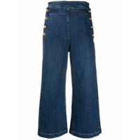 Versace Calça pantacourt jeans Medusa - Azul