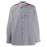 Versace Camisa com contraste de listra - Preto