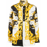 Versace Camisa com estampa gráfica - Branco