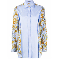 Versace Camisa de algodão com recortes - Azul