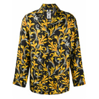 Versace Camisa de pijama com estampa barroca - Preto