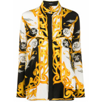 Versace Camisa de seda com estampa - Branco