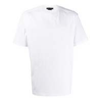 Versace Camiseta branca de algodão com estampa de logo Medusa - Branco