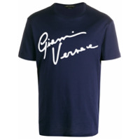 Versace Camiseta com aplicação de logo - Azul