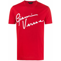 Versace Camiseta com aplicação de logo - Vermelho